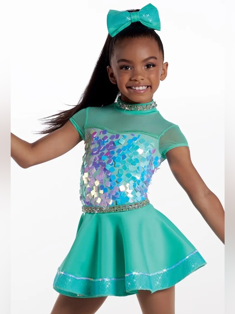 Weissman Crew Remix teal dance costume - like new